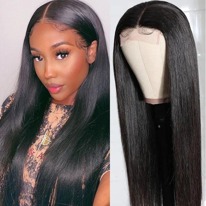 Rose Hair 13x4 Lace Frontal Wig Pre Plucked With Baby Hair 100% Brazilian Human Virgin Hair
