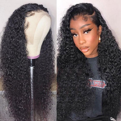 Rose Hair Best 13x4 Transparent Lace Frontal Wigs Jerry Curly Human Hair Wigs Thick Density