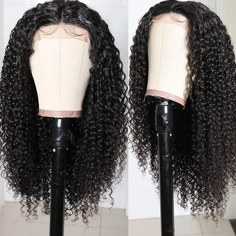 Rose Hair Jerry Curly Brazilian Human Hair Wigs 5*5 Lace Closure Wig