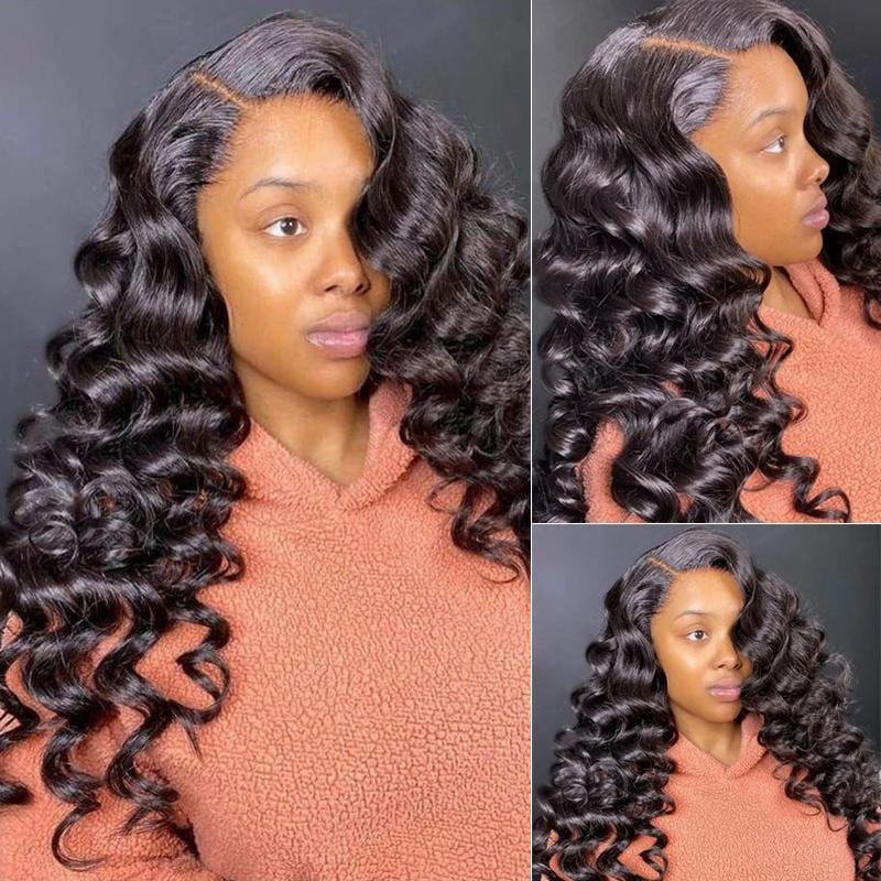 RoseHair Affordable Brazilian Human Virgin Hair 13*6 Lace Front Loose Wave Wig