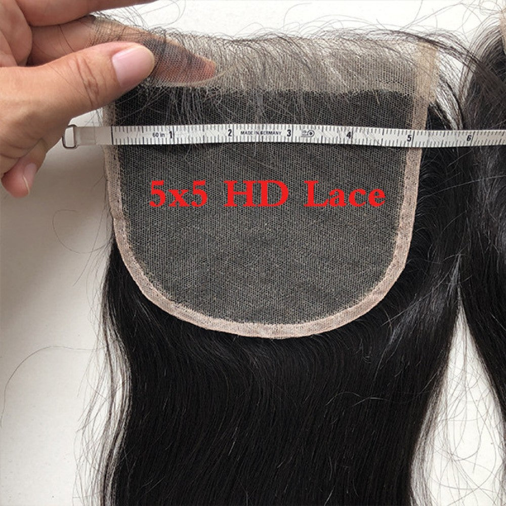 RoseHair 5*5 HD Invisible Lace Closure Human Virgin Hair All Texture - Rose Hair