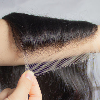 10A Grade 3 Bundles Brazilian Virgin Hair With 1 PCS Per Plucked 5*5 HD Lace Closure All Texture - Rose Hair