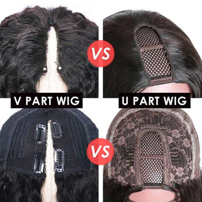 Straight Hair V Part Wigs No Leave Out Natural Scalp Protective Wigs Beginner Friendly