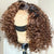 Rose Hair Dark Roots Ombre Dark Brown Voluminous Short Curly Bob Lace Wigs - Rose Hair