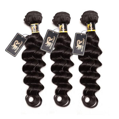 10A Grade 4PCS Big Curly Best Brazilian Virgin Hair Bundles - Rose Hair