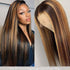 Rose Hair Beyonce Style Honey Piano Highlights T Part Lace Frontal Wig 150%Density - Rose Hair