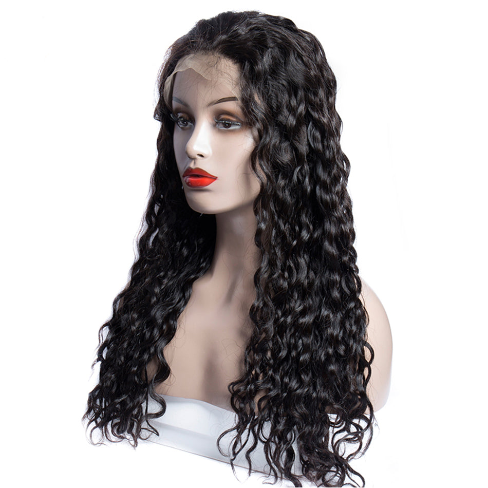 Rose Hair Full Lace Best Brazilian Virgin Human Hair Water Wave Gorgeous Soft Hair Wig - Rose Hair