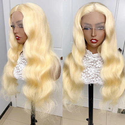 Rose Hair 613 Blonde 13x4 HD Lace Front Wig Body Wave 100% Human Hair