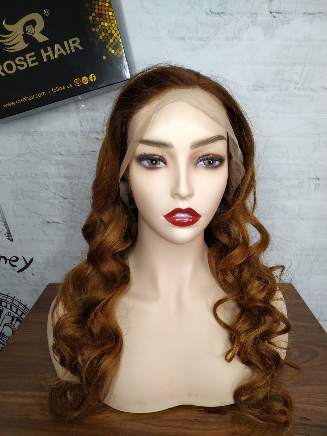 Rose Hair Human Virgin Hair Lace Frontal Wig/Full Lace Wig150% Density The Same As The Hairstyle In The Picture - Rose Hair