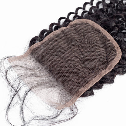 Rosehair 10A Grade Brazilian Curly 4 Bundles Virgin Hair With 4*4 Lace Closure - Rose Hair