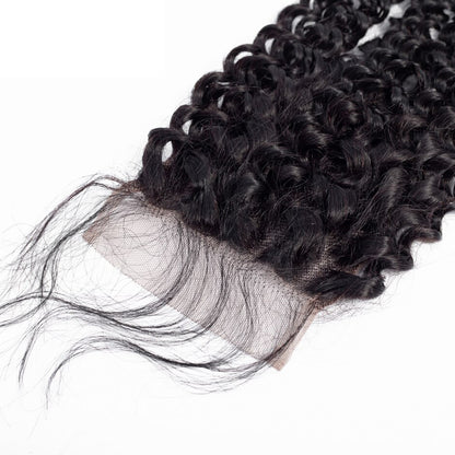 Rosehair 10A Grade Brazilian Kinky Curly 3 Bundles Virgin Hair With 4*4 Lace Closure - Rose Hair