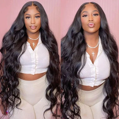 Rose Hair Body Wave 5x5 HD Invisible Lace Closure Wigs Glueless Wigs Melted All Skin Human Hair