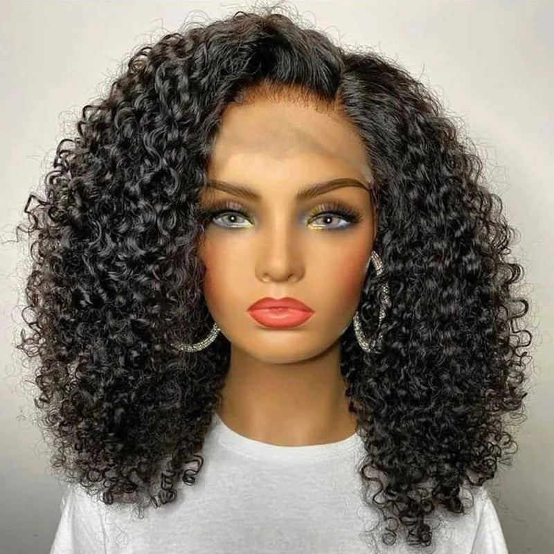 Rose Hair Short Bob 5x5 HD Lace Closure Wig Jerry Curly 150% Density Virgin Human Hair for Women