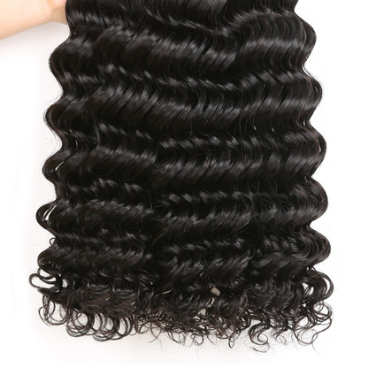 10A Grade 3PCS Deep Wave Best Brazilian Virgin Hair Bundles - Rose Hair