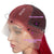 13×6 Straight Lace Front Wigs Redwine Color Human Hair Lace Wigs
