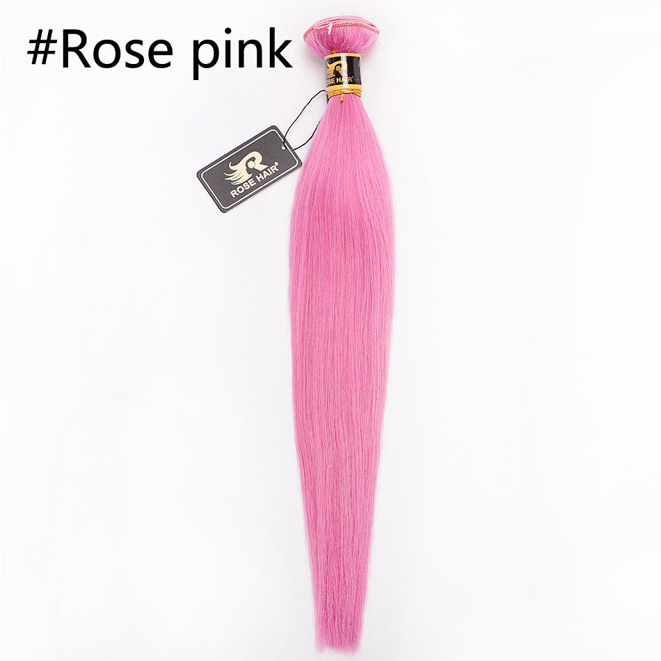 10A Grade 1PC Straight Color Best Brazilian Virgin Hair Bundles - Rose Hair
