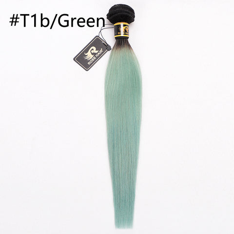 10A Grade 1PC Straight Top #1B Ombre Color Best Brazilian Virgin Hair Bundles - Rose Hair