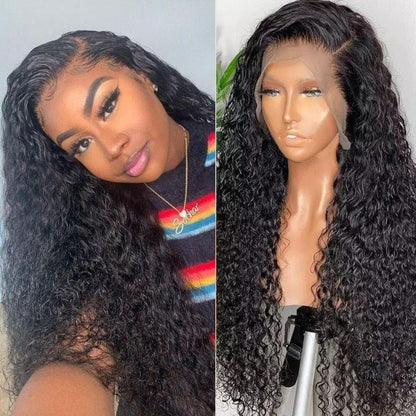 Rose Hair 13x4 HD Transparent Lace Front Wigs Jerry Curly Glueless Lace Wigs