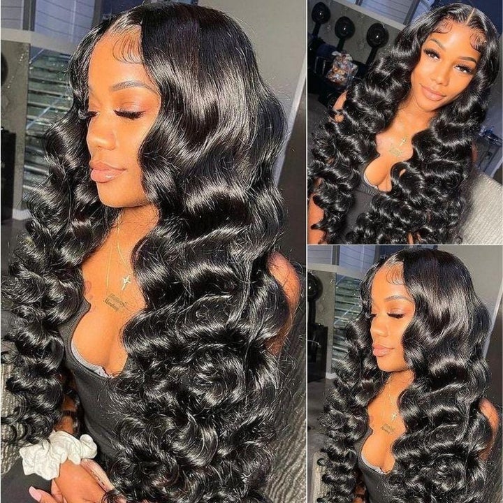 [Buy 1 Get 1 Free] Rose Hair 24&quot;/26&quot; Loose Wave 4x4 Lace Wig+T Part Bob 