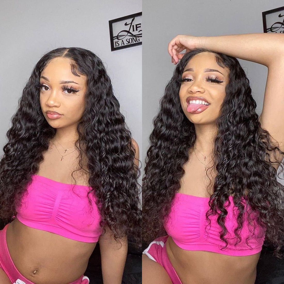 Water Wave Human Virgin Hair Wig 5*5 Lace Closure Wig