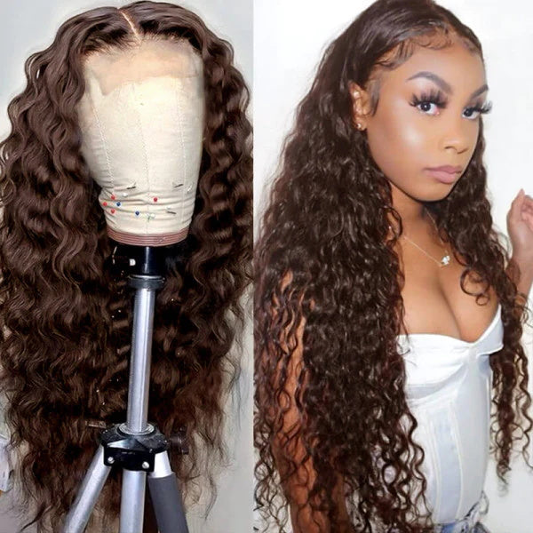 Chestnut Brown Loose Wave 6x6 HD Closure Lace Glueless Wig | Pre-plucked Fall Wig
