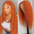 Best Ginger Color 13x4 Lace Front Wig Human Hair Deep Wave Beautiful Hair Colored Wigs