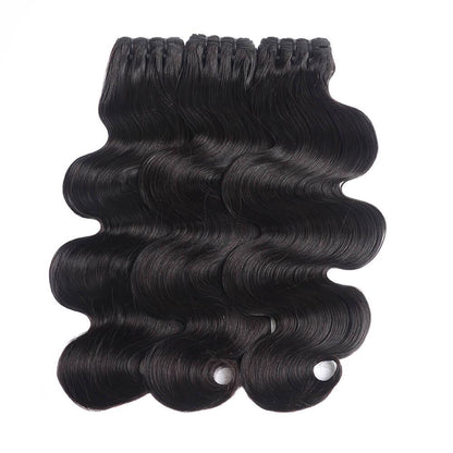 Rosehair 15A Grade Double Drawn Full End Unprocessed 3 Bundles Body Wave Brazilian Hair Natural Black - Rose Hair