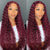 RoseHair 13*4 Lace Frontal Deep Wave Wig Burgundy Red Color Human Virgin Hair