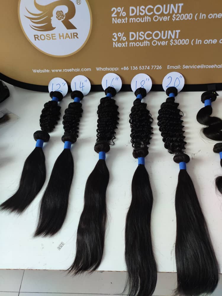 Wholesale Rosehair 10A/15A Grade 10 Bundles All Texture Brazilian Unprocessed Hair Deal - Rose Hair