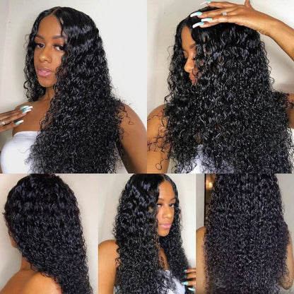 Rose Hair Long Curly Wigs Pre Plucked Human Hair Curly 13x4 Lace Front Wig