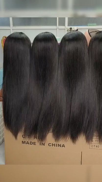 Rose Hair 5x5 HD Lace Wigs Silky Straight Natural Black 100% Human Hair