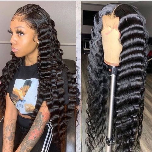 Rose Hair 13x4 Transparent Lace Frontal Wig Pre Plucked With Baby Hair 100% Brazilian Human Virgin Hair Wig All Texture - Rose Hair