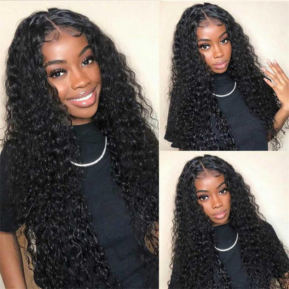 Rose Hair Water Wave/Kinky Curly/Yaki 13x4 HD Swiss Invisible Transparent Lace Frontal Wig