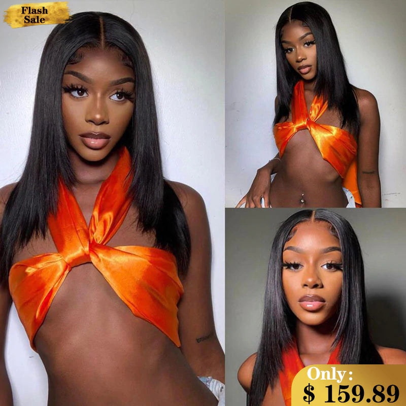 Straight Hair/Body Wave Hair 13x4 Tranparent HD Lace Front Wig Pre Plucked With Baby Hair Natural Hairline Glueless Wig Rose Hair
