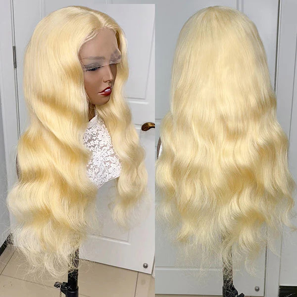 Rose Hair 613 Blonde 13x4 HD Lace Front Wig Body Wave 100% Human Hair