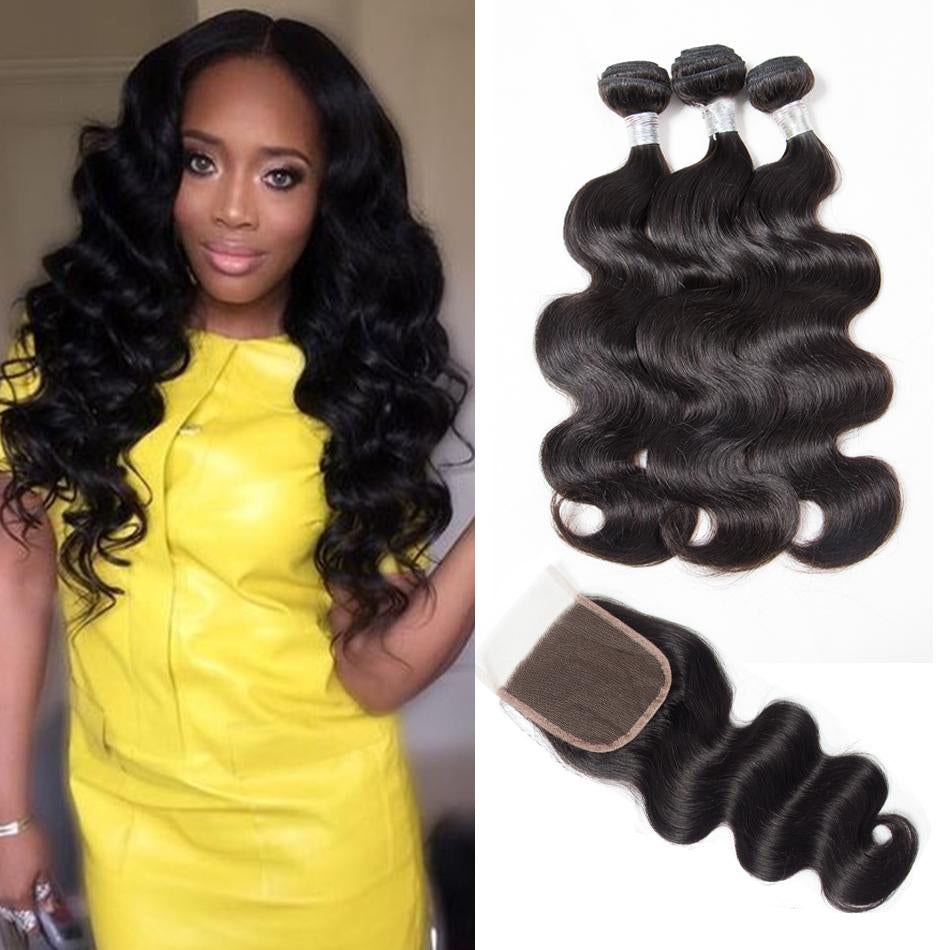 10A Grade Bundles with 4*4 Lace Closure Package Deal - Rose Hair