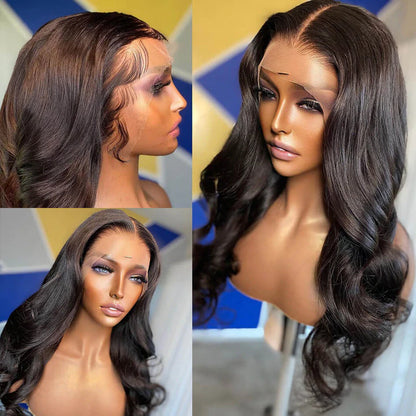 Flash Sale Brazilian Hair Body Wave T Part Lace Wig 150% Density Rose Hair