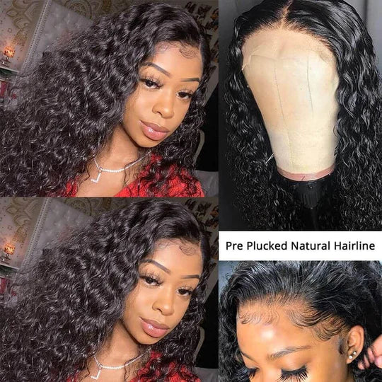 Rose Hair Water Wave 6x6 HD Undetectable Swiss Lace Wig Deep Parting Lace Wigs