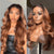 5x5 HD Lace Closure Wig Melted Hairline Dark Roots With Light Auburn Straight Body Wave