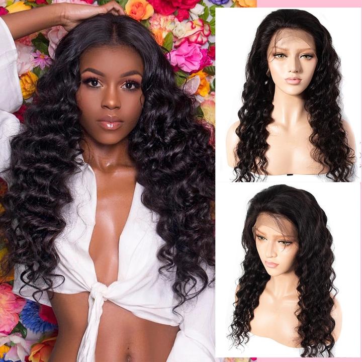 RoseHair 13*6 Glueless Lace Frontal Wig Small Bouncy 100% Human Hair Wig All Texture - Rose Hair
