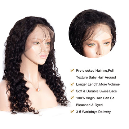 Rose Hair Loose Wave Best Brazilian Virgin Human Hair Full Lace Gorgeous Soft Hair Wig - Rose Hair