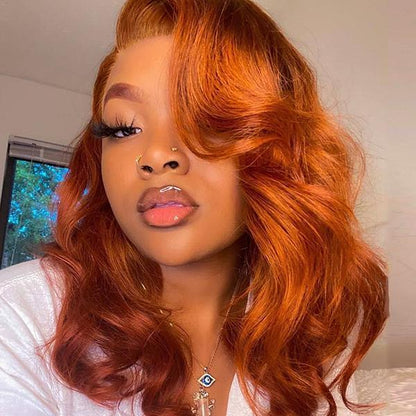 FLASH SALE | Ginger Orange Color Glueless 13x4 Frontal Lace Wig