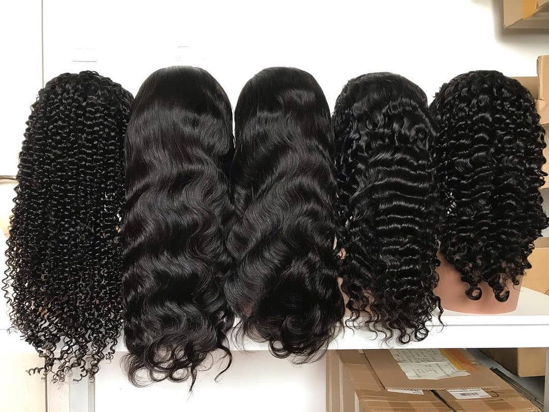 Rose Hair 5PCS 13x4 Transparent Lace Wigs 150%/ 180% Density Wholesale Package Deal Free Shipping
