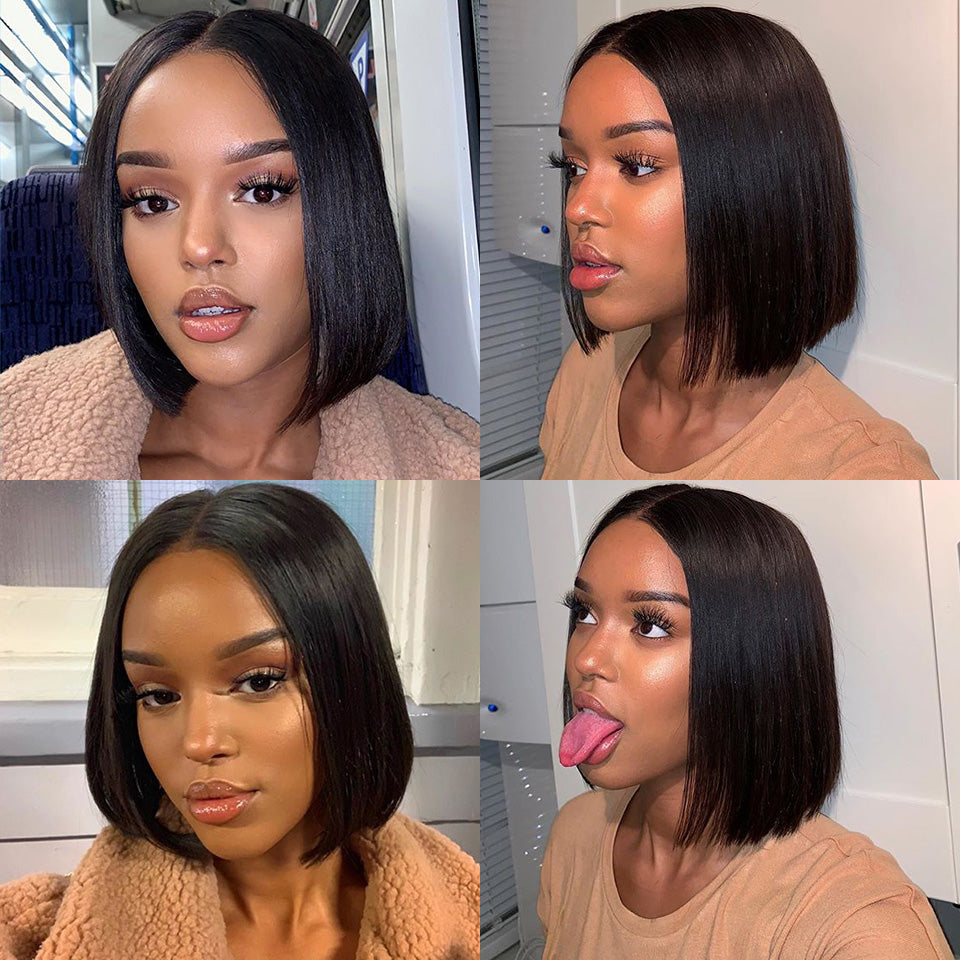 RoseHair Best Brazilian Human Hair Full Lace Bob Wig All Texture - Rose Hair