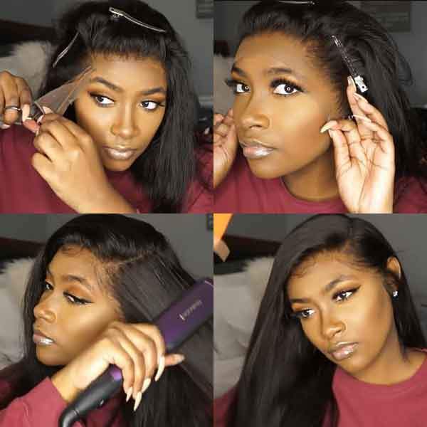 RoseHair 13*6 Glueless Lace Frontal Wig Small Bouncy 100% Human Hair Wig All Texture - Rose Hair