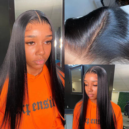 Brazilian Straight Hair 6x6 HD Undetectable Lace Closure Wig Pre Plucked