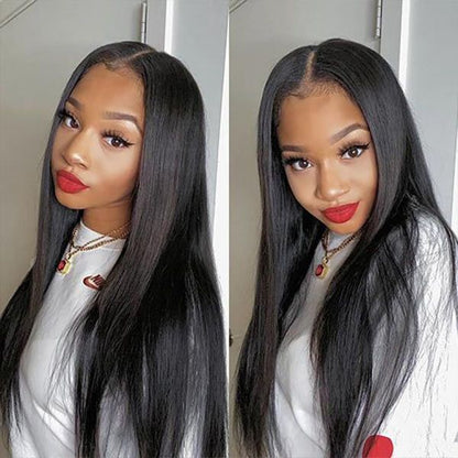 Straight Hair V Part Wigs No Leave Out Natural Scalp Protective Wigs Beginner Friendly