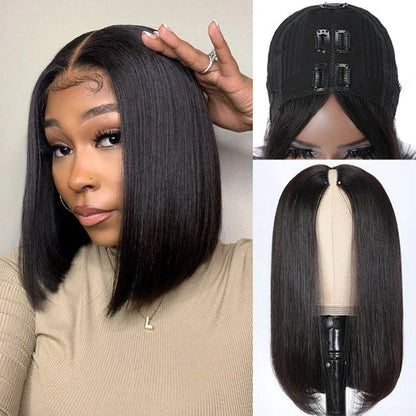 [Buy 1 Get 1 Free]Rose Hair  22&quot;/24&quot; Headband Wig Kinky Curly +12&quot; T Part Bob Wig 150% Density No Code Needed